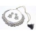 Necklace Earrings Set Silver 925 Sterling Enamel Color Women Handmade India C33